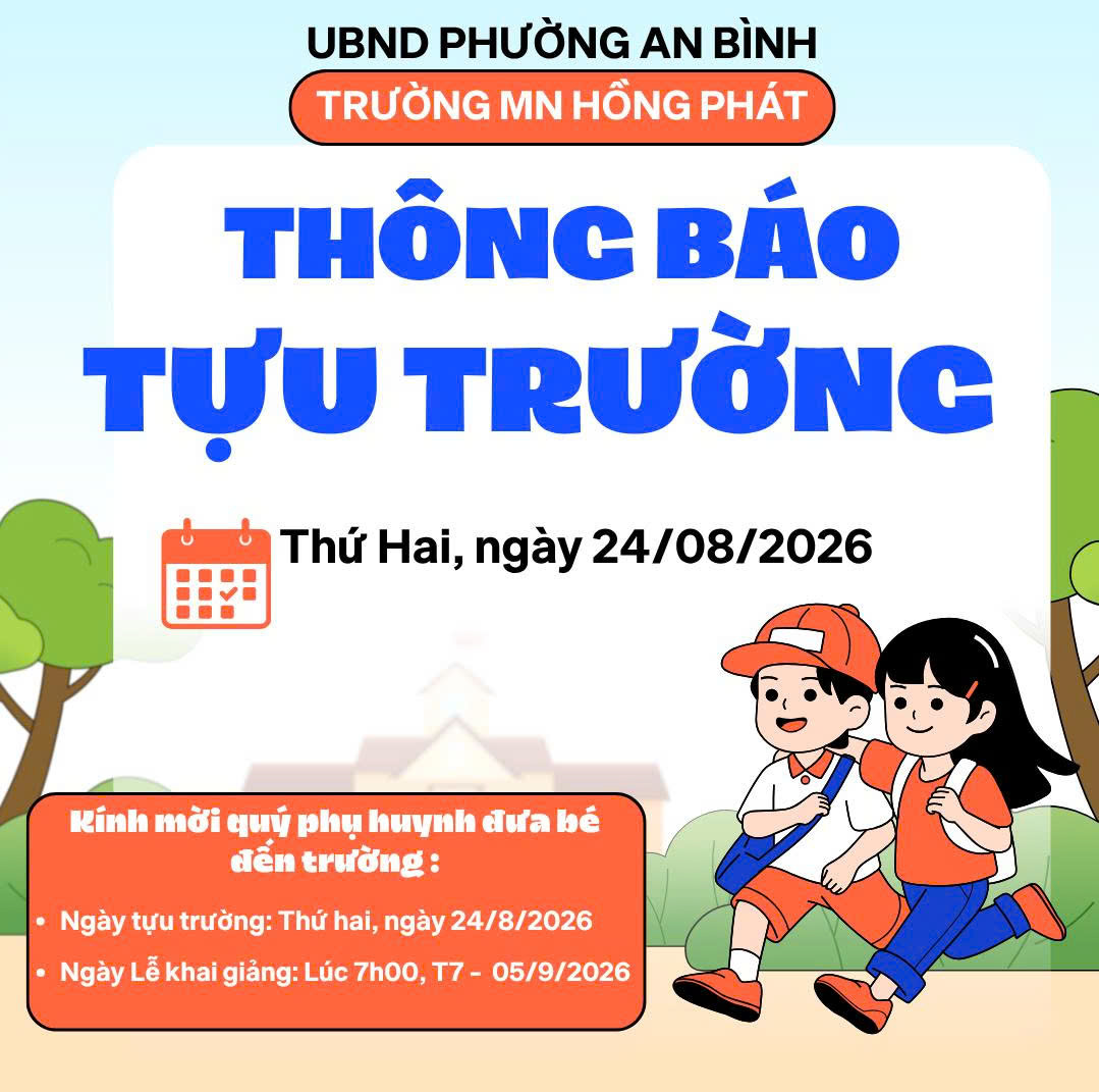 THÔNG BÁO NGÀY TỰU TRƯỜNG VÀ NGÀY KHAI GIẢNG